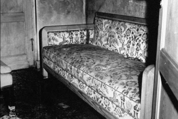 The blood-stained sofa in Hitler’s Berlin bunker