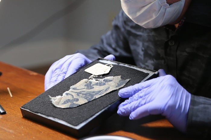 Fabric showing Hitler's blood Fabric showing Hitler's blood