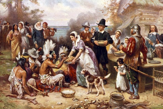 Painting of the first Thanksgiving