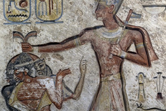 Ramesses II holding prisoners