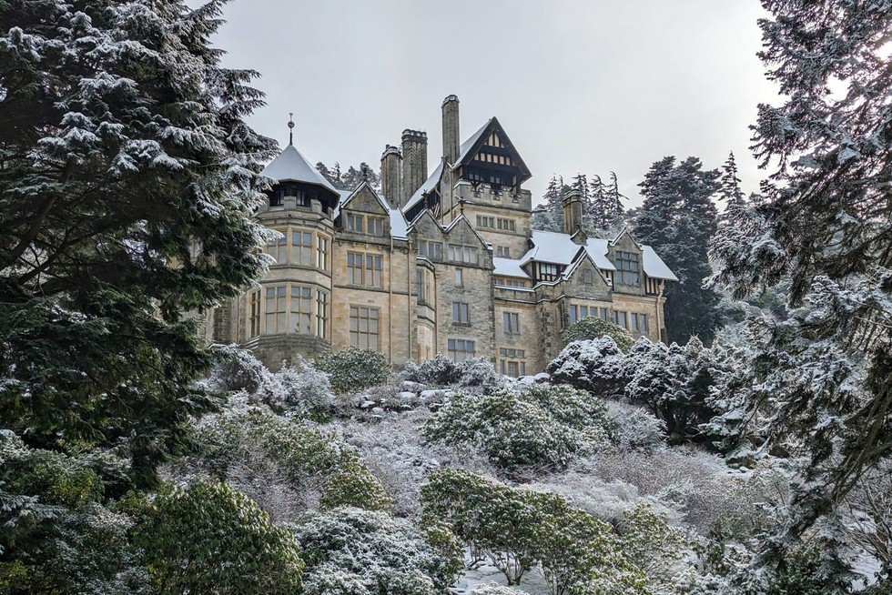 National Trust property, Cragside in the snow.