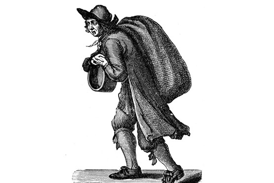 An etching of a 17th-century coal merchant. (Photo by Culture Club/Getty Images)