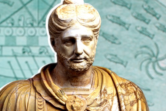 This bust represents Hannibal, the famed general who led Carthaginian forces against Rome during the Second Punic War. As a descendant of Phoenician settlers, Hannibal embodied the military might and maritime legacy of Carthage.
