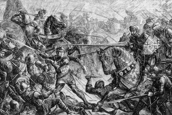 The battle of Towton during the War of the Roses, 1461. (Photo by Hulton Archive/Getty Images) The battle of Towton during the War of the Roses, 1461. (Photo by Hulton Archive/Getty Images)
