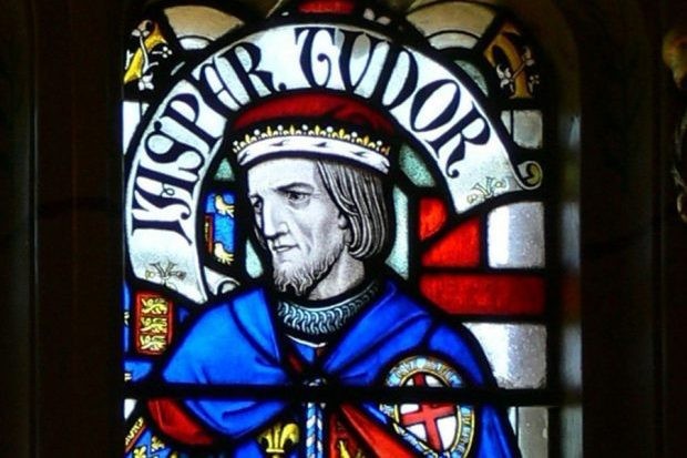 Jasper Tudor, depicted in stained glass in Cardiff Castle, accompanied Henry into exile for more than a decade (Image by Wikipedia/Public domain) Jasper Tudor, depicted in stained glass in Cardiff Castle, accompanied Henry into exile for more than a decade (Image by Wikipedia/Public domain)