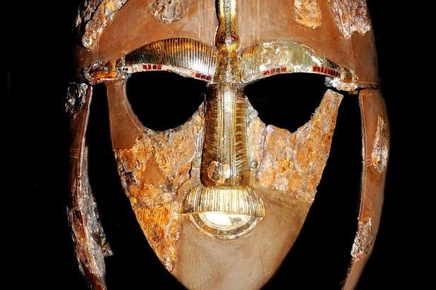 Photo of the Sutton Hoo Anglo Saxon helmet