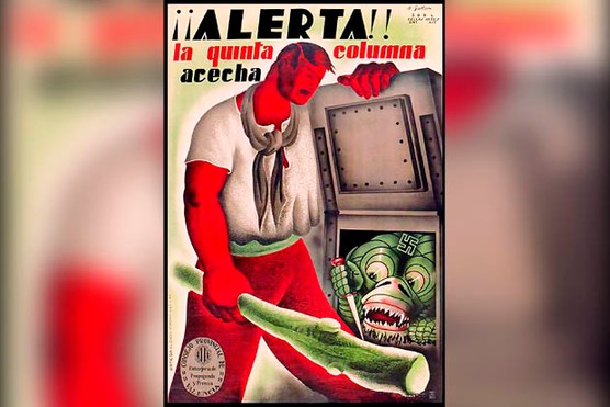 Spanish republican propaganda referring to the term 'fifth column'