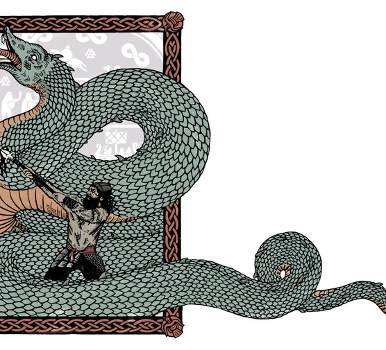 Ragnar Lothbrok. (Illustration by Georgie Gozem for BBC History Magazine)