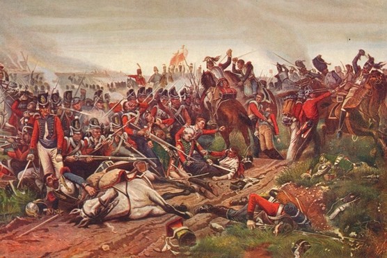 French cuirassiers charging a British infantry square at the battle of Waterloo, 1815 (1906). From Cassell's Illustrated History of England, Vol. V. (Cassell and Company Limited, London, Paris, New York, Melbourne). Artist P Jazet. (Photo by The Print Collector/Getty Images)