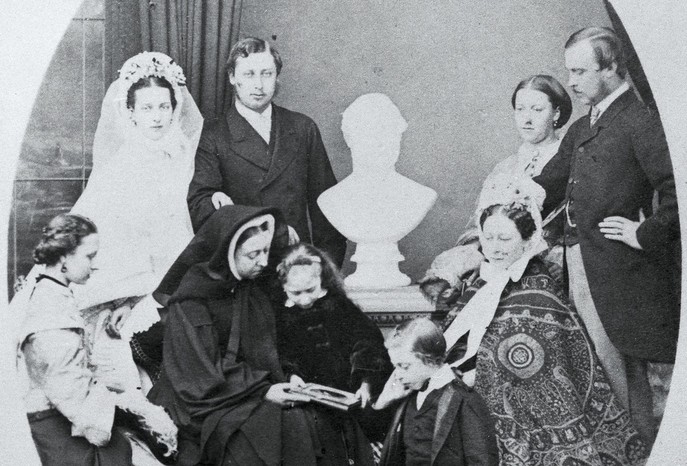 Victoria pictured with her children and a bust of Prince Albert, 1863. Beatrice was the last of her babies officially recorded – but did the queen later give birth to another daughter, fathered by John Brown? (Image by Getty Images) Victoria pictured with her children and a bust of Prince Albert, 1863. Beatrice was the last of her babies officially recorded – but did the queen later give birth to another daughter, fathered by John Brown? (Image by Getty Images)