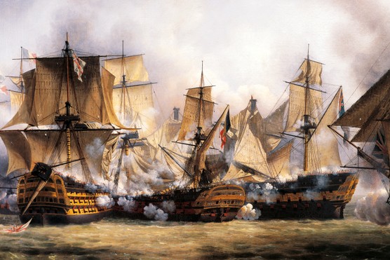 Winner takes all: A painting shows the French ship 'Redoutable' clashing with the British 'Temeraire'. "Regardless of the victory off Cape Trafalgar, it was another decade before Britain and her allies defeated Napoleon. (Photo by DeAgostini/Getty Images)
