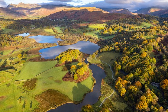 The river Brathay finding its way to Elder Water lake during a sunny Autumn morning (Photo by Daniel Bosma/Getty)