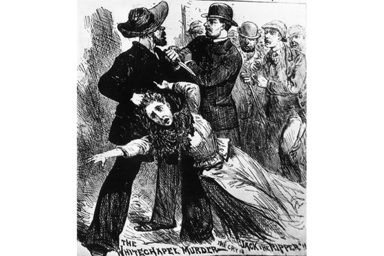 An engraving from 'The Illustrated Police News', c1889, imagines Jack the Ripper being caught red-handed. (Photo by Hulton Archive/Getty Images) An engraving from 'The Illustrated Police News', c1889, imagines Jack the Ripper