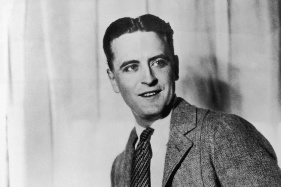 A portrait of F Scott Fitzgerald, author of The Great Gatsby who evoked the glamour and restlessness of the Art Deco era in his fiction.