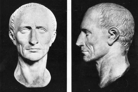 A bust of Roman dictator Julius Caesar