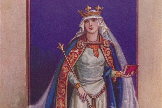 An illustration of Matilda of Flanders, queen consort of William the Conqueror. As queen after the Norman Conquest, Matilda played a key political role.