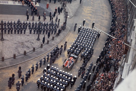 The state funeral of Sir Winston Churchill
