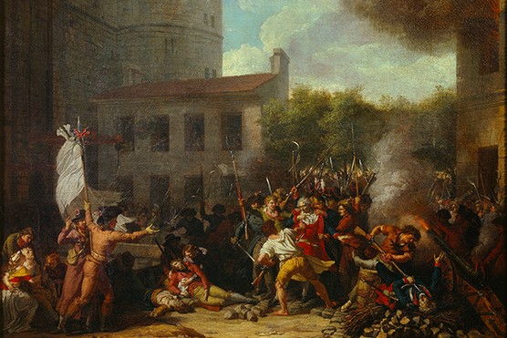 The storming of the Bastille, 14 July 1789, as depicted by artist Charles Thévenin