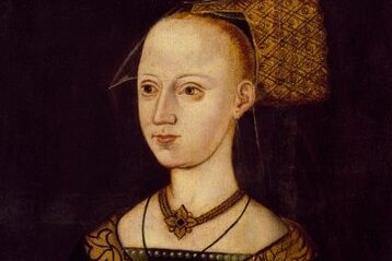 An oil on panel portrait of Elizabeth Woodville