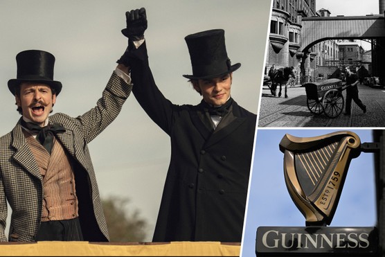 Anthony Boyle and Louis Partridge star as Arthur and Edward Guinness