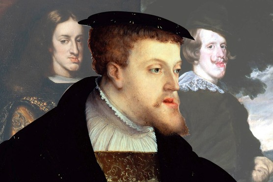 Habsburg royals displaying the distinctive jaw that became a hallmark of their intermarrying to stay in power. (Images by Getty)