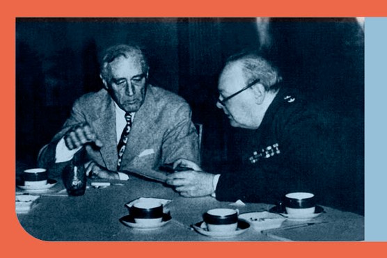 US President Franklin Delano Roosevelt and British prime minister Sir Winston Churchill, meeting during the Casablanca conference in 1943. (Photo by AFP/Getty Images) US President Franklin Delano Roosevelt and British prime minister Sir Winston Churchill, meeting during the Casablanca conference in 1943. (Photo by AFP/Getty Images)