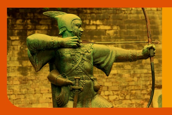 Robin Hood statue outside Nottingham Castle (Photo by Getty)