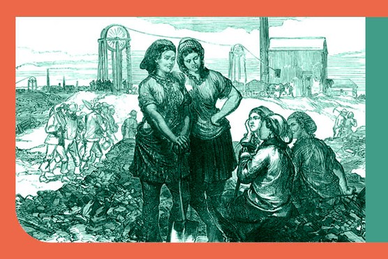 A late 19th-century image shows a group of ‘pit lasses’, employed to work at the surface of coal mines. An earlier law had explicitly banned women from working below ground. (Photo by The Print Collector/Print Collector/Getty Images)