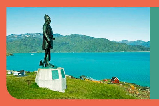 A statue of Leif Eriksson, Erik the Red's son, who sailed to North America, c1000 AD. (Image by RF/Getty Images)