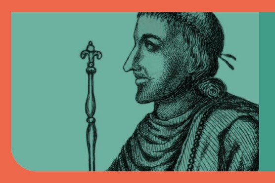 A portrait of Cnut holding a sceptre. (Photo by Hulton Archive/Getty Images)