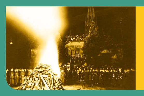 Soldiers of the Third Reich surround a huge bonfire during a winter solstice festival in December 1936. The Nazis attempted to use elements of pagan beliefs to promote a Germanic ‘national religiosity’. (Photo by Getty Images)
