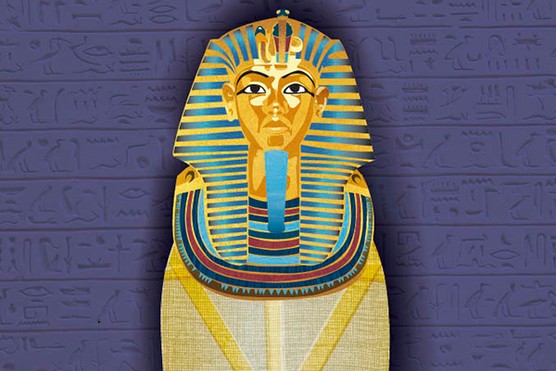 Illustration of a mummy with mask