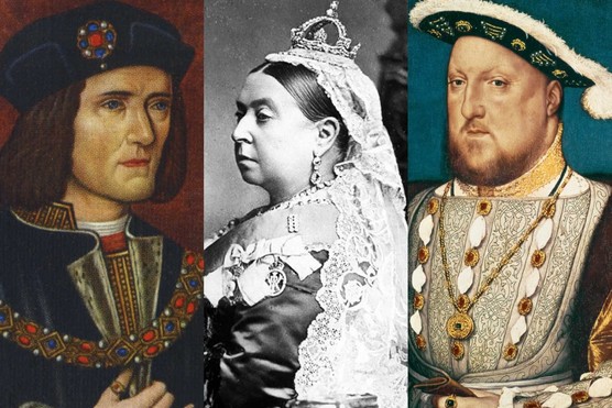 Richard III, Queen Victoria and Henry VIII. (Photos by Getty Images)