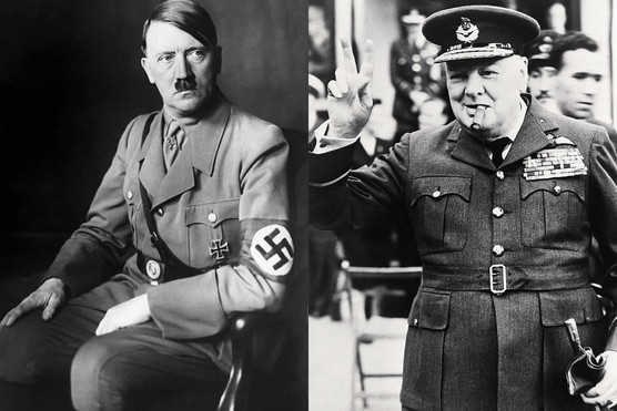 Did Winston Churchill and Adolf Hitler (pictured) ever meet? (Photos by Getty Images)