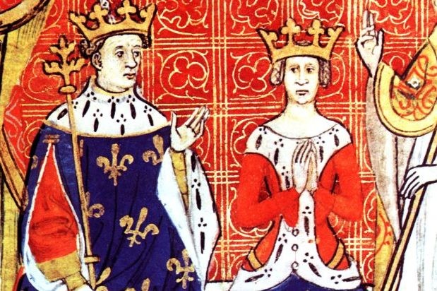 Painting of Louis VIII and Blanche of Castille