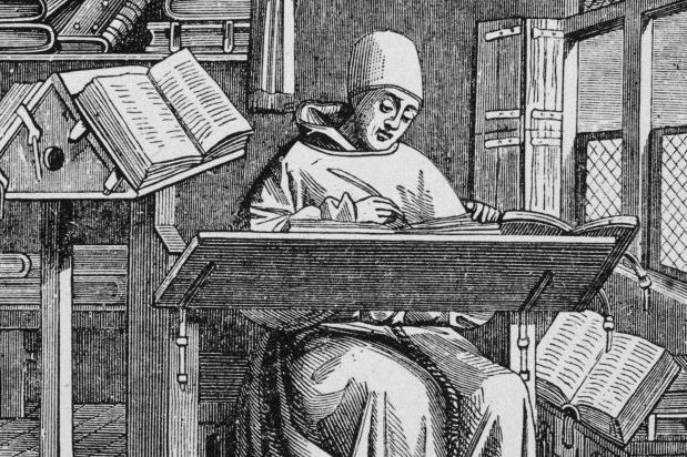 Illustration of a Medieval Scribe