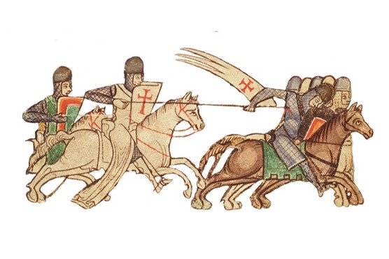 The Knights Templar depicted on an antique map of Jerusalem. (Alamy) The Knights Templar depicted on an antique map of Jerusalem. (Alamy)