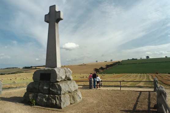 Memorial cross at Flodden Field, site of Battle of Flodden 1513, Northumberland, 1994. Artist: John Critchley