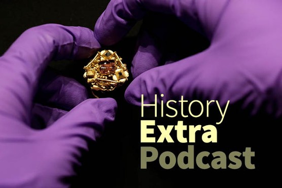 A rare jewelled late Medieval cluster brooch,