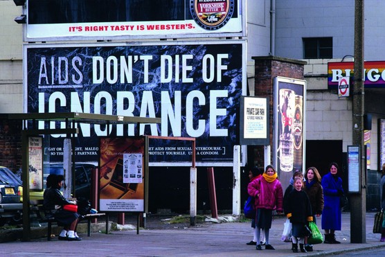 A British government poster highlighting the dangers of Aids, 1987