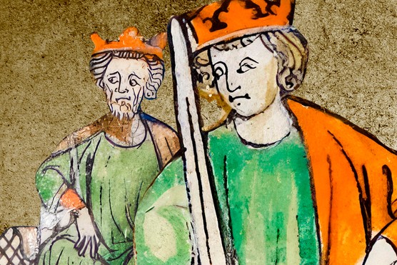 Illustrations of Harold Godwinson and William the Conqueror
