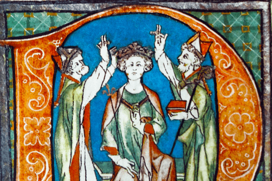 King Arthur's coronation An illustration of King Arthur's coronation, from the 13th-century Flores Historiarum