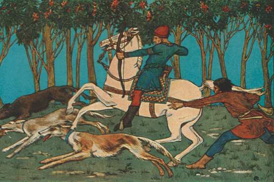 A 1930s depiction of a Norman hunt. The invasion of William the Conqueror in 1066 marked the beginning of England’s Royal Forest (Photo by Print Collector/Getty Images)