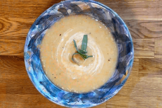 This recipe – budget broccoli soup – utilises broccoli stalks left over from other dishes. (Photo courtesy of Eleanor Barnett)